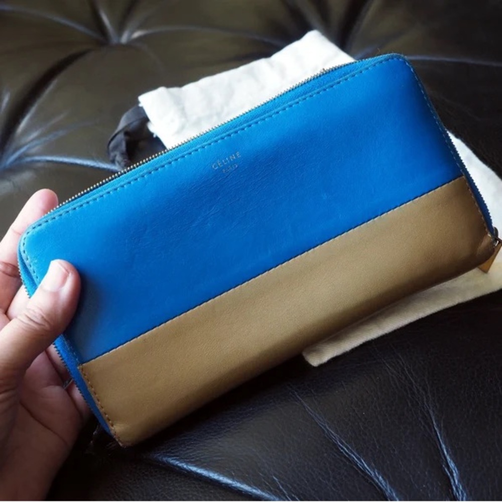 Celine Zip Around Leather Wallet